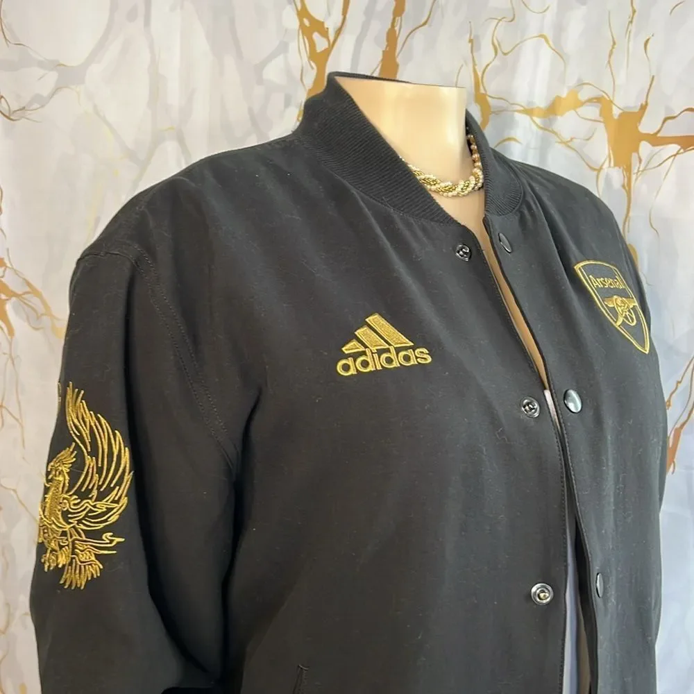 * Adidas black and bronze etched jacket